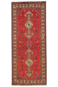  Orientalischer Abadeh Teppich 81X195 Läufer Dunkelrot/Braun Wolle, Persien/Iran