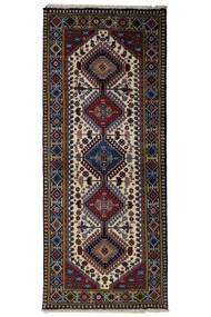  Yalameh Rug 79X192 Persian Wool Black/Brown Small