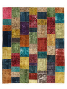 252X309 Χαλι Patchwork Σύγχρονα Μαύρα/Καφέ Μεγαλα (Μαλλί, Περσικά/Ιρανικά) Carpetvista