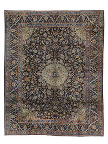  Perzisch Kashmar Fine Vloerkleed 305X381 Zwart/Bruin Carpetvista