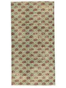 Colored Vintage Vloerkleed 143X276 Groen/Bruin Wol, Turkije