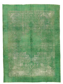  Colored Vintage Vloerkleed 298X394 Vintage Perzisch Wol Groen/Donkergroen Groot