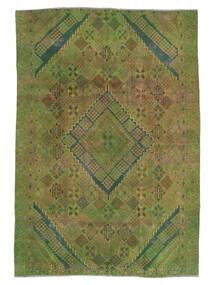 187X255 Alfombra Colored Vintage Moderna Amarillo Oscuro/Verde Oscuro (Lana, Persia/Irán)