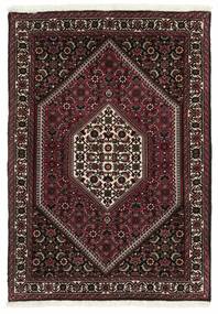  Persischer Bidjar Mit Seide Teppich 75X109 Schwarz/Braun (Wolle, Persien/Iran)