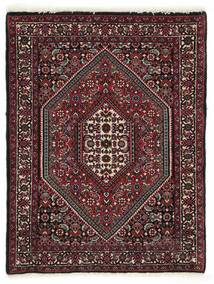  72X95 Bidjar With Silk Rug Black/Dark Red Persia/Iran