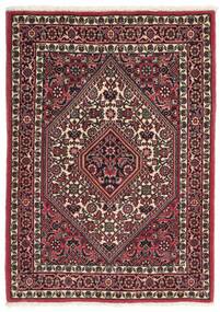  70X100 Bidjar With Silk Rug Black/Dark Red Persia/Iran