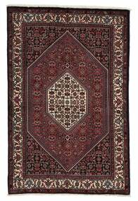 90X140 Bidjar Mit Seide Teppich Orientalischer Schwarz/Braun (Wolle, Persien/Iran)