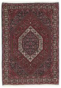 Bidjar Mit Seide Teppich 73X105 Schwarz/Dunkelrot Wolle, Persien/Iran