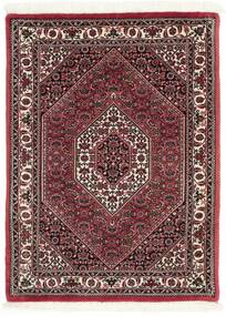  75X100 Bidjar Mit Seide Teppich Schwarz/Dunkelrot Persien/Iran