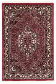  Bidjar With Silk Rug 75X113 Persian Wool Black/Dark Red Small