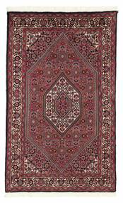 Alfombra Persa Bidjar Con De Seda 83X140 Negro/Rojo Oscuro (Lana, Persia/Irán)