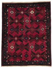  Afshar/Sirjan Tapete 107X135 Persa Lã Preto/Vermelho Escuro Pequeno