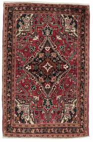 90X135 Tappeto Heriz Orientale Nero/Rosso Scuro (Lana, Persia/Iran)