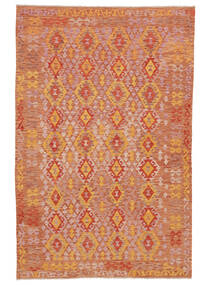 201X305 Kilim Afghan Old Style Rug Oriental Brown/Orange (Wool, Afghanistan) Carpetvista