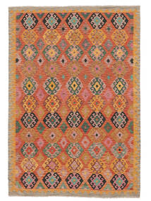  Kelim Afghan Old Style Tæppe 202X288 Brun/Orange Carpetvista