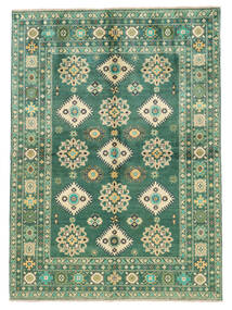  172X236 Kazak Fine Rug Dark Green/Green Afghanistan Carpetvista