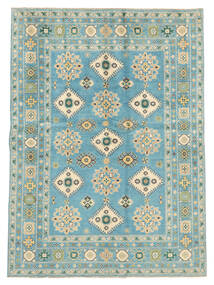 173X238 Tapete Oriental Kazak Fine Verde/Azul (Lã, Afeganistão) Carpetvista