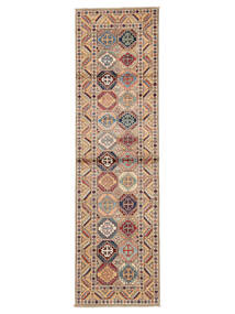 84X295 Kazak Fine Vloerkleed Oosters Tapijtloper Bruin/Oranje (Wol, Afghanistan) Carpetvista