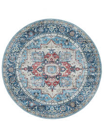  Ø 120 Washable Small Georgia Oriental Rug - Blue/Multicolor Cotton