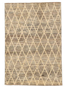  Berber Style Tappeto 141X205 Di Lana Arancione/Marrone Piccolo Carpetvista