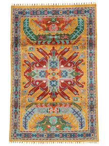  Orientalischer Kazak Fine Teppich 117X185 Schwarz/Dunkelrot Wolle, Afghanistan Carpetvista