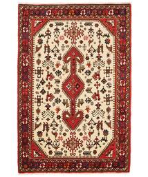 Abadeh Matta 102X154 Mörkröd/Beige Ull, Persien/Iran