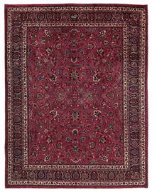 295X380 Alfombra Oriental Mashad Rojo Oscuro/Negro Grande (Lana, Persia/Irán)