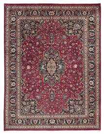 Alfombra Oriental Mashad 297X380 Rojo Oscuro/Negro Grande (Lana, Persia/Irán)