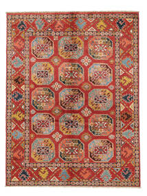 Kazak Fine Rug 146X192 Brown/Dark Red Wool, Afghanistan Carpetvista