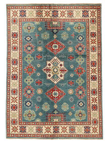  Kazak Fine Rug 140X199 Wool Green/Dark Teal Small Carpetvista