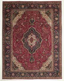 302X395 Tabriz Rug Oriental Black/Brown Large (Wool, Persia/Iran)