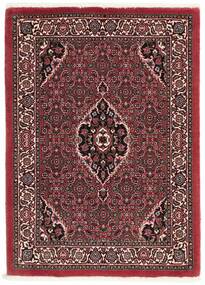  Persan Bidjar Cu Mătase Covor 75X105 Negru/Dark Red