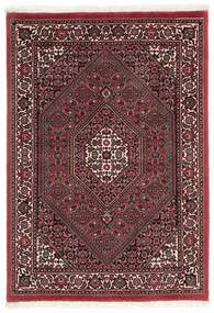 Alfombra Oriental Bidjar Con De Seda 75X110 Negro/Rojo Oscuro (Lana, Persia/Irán)