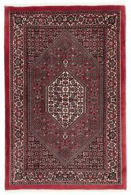 Alfombra Oriental Bidjar Con De Seda 75X112 Rojo Oscuro/Negro (Lana, Persia/Irán)