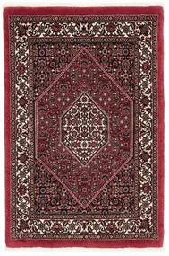  Persian Bidjar With Silk Rug 75X110 Black/Dark Red