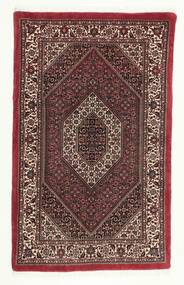  Perzisch Bidjar Met Zijde Vloerkleed 96X155 Zwart/Donkerrood (Wol, Perzië/Iran)