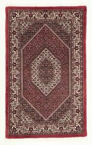 Tappeto Persiano Bidjar Con Di Seta 95X155 Nero/Rosso Scuro (Lana, Persia/Iran)