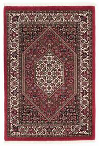 Alfombra Bidjar Con De Seda 64X93 Negro/Rojo Oscuro (Lana, Persia/Irán)