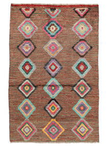  Moroccan Berber - Afghanistan 91X138 Tapete Lã Vermelho Escuro/Verde Pequeno Carpetvista