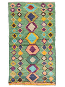 77X141 Moroccan Berber - Afghanistan Vloerkleed Modern Groen/Oranje (Wol, Afghanistan) Carpetvista