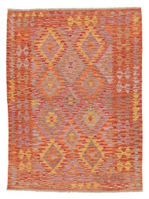 130X173 Kilim Afghan Old Style Rug Oriental Red/Dark Red (Wool, Afghanistan) Carpetvista