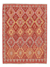  125X165 Kilim Afghan Old Style Rug Dark Red/Brown Afghanistan Carpetvista