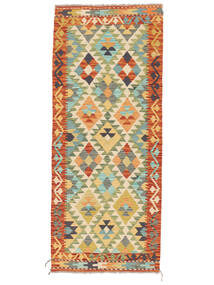 Kilim Afghan Old Style Rug 76X189 Runner
 Orange/Green Wool, Afghanistan Carpetvista