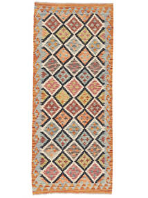 Kilim Afghan Old Style Rug 80X198 Runner
 Brown/Beige Wool, Afghanistan Carpetvista