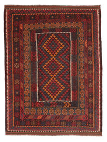 Kilim Maimane Rug 188X257 Black/Dark Red Wool, Afghanistan Carpetvista