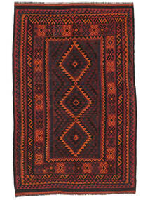  Oriental Kilim Maimane Rug 160X248 Black/Dark Red Wool, Afghanistan Carpetvista