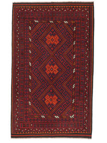 155X255 Kilim Maimane Rug Oriental Black/Dark Red (Wool, Afghanistan) Carpetvista