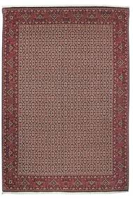 Bidjar With Silk Rug 202X296 Dark Red/Black Wool, Persia/Iran