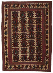 192X277 絨毯 オリエンタル キリム ゴルバリヤスタ 茶色/ダークレッド (ウール, アフガニスタン) Carpetvista