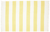 コットン stripe 絨毯 - 黄色